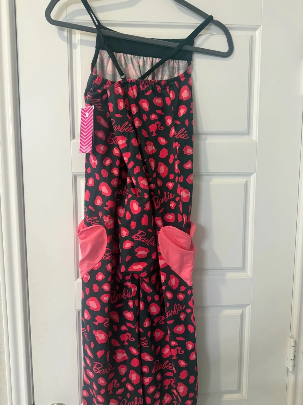Rags-Barbie Black & Hot Pink Girls' Strap romper